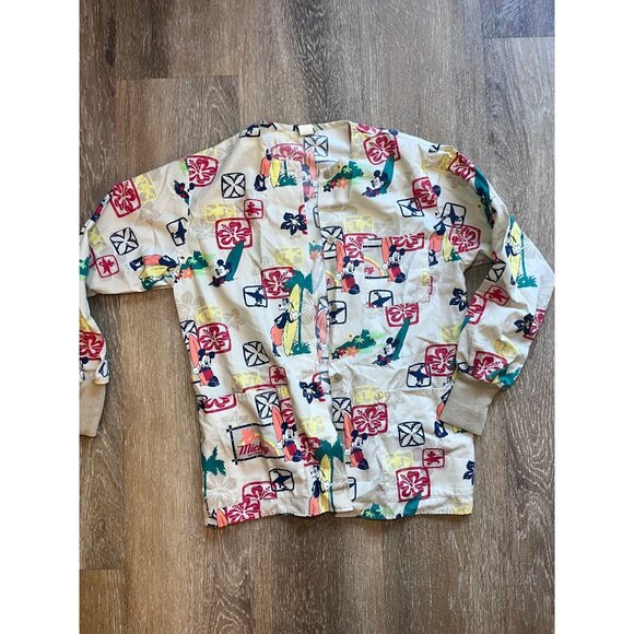 Disney Tops - Disney Mickey Mouse Hawaiian Surf Shirt – Tropical Aloha Print – Size XS